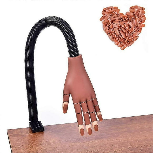 Nail Trainning Practice Hand Nail Display Manicure Supply - Flexible Movable False Fake Hands For Nail Manicure- Manicure Diy Print Practice Tool