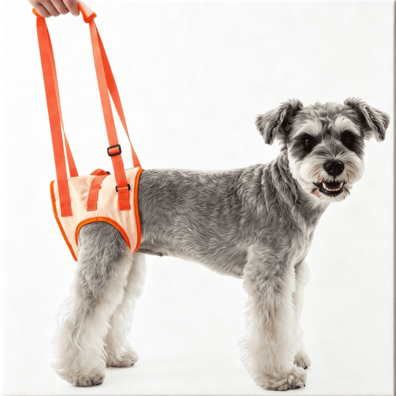GASTROPOD Dog Lift Harness for Small Medium Dogs,Adjustable Doggy Back Leg Sling to Help Walk and Rehabilitate,Soft Padded Pet Support Harness for Arthritic,Disabled,Senior,Injured,Orange,L