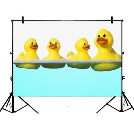 Funny Backgrounds GCKG 7x5ft Funny and Cute Tiled Yellow Rubber Ducky Polyester Photography Backdrop Studio Photo Props Background ()
