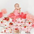 thumbnail image 3 of Strawberry Baby Shower Decorations, 150Pcs A Berry Sweet Baby  on the Way Decorations Tableware Sweet Baby Strawberry Plates and Napkins Cups for Girls Strawberry Baby Shower Supplies, Serve 25, 3 of 6