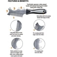 thumbnail image 2 of Paint Roller and Brush Cleaning Tool, Thick Stainless Steel Spatula Blade, 2 of 5