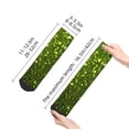 thumbnail image 4 of Pofeuu Green Glitter Sparkle Print 30cm Socks, Adult Running Hiking Socks for Youth and Adult, 4 of 7