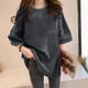 thumbnail image 2 of Gibobby Blusa Mujer Camisas diarias informales para mujer, cuello redondo, manga corta, camiseta suelta, Tops, blusa tipo túnica（Gris， M), 2 of 5