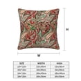 thumbnail image 2 of Throw Pillow Covers, Red Flower Paisley Soft Square Pillow Cases with Invisible Zipper for Couch Bed Sofa, Farmhouse Fall Home Decor 20"x20", 2 of 7