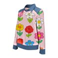 thumbnail image 5 of QASIEATN Long Sleeve Tops for Women Casual Lapel Denim Stitching Pullover Sweatshirt Spring Fall Fashion Clothing, 5 of 8