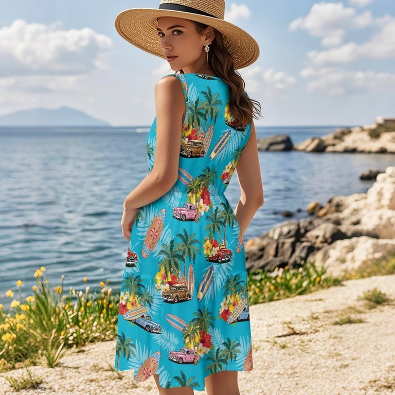 mini petite casual dresses Binienty Dress for Outings and Coffee Dates, Polyester Spandex Sleeveless Tiered Tank Pleated Sundress, Women's, Size: Small Web Collection: Over 232 Pink A Line Mini Size:Mom L The breathable Woman