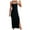 Black summer dresses for women, variant on Summer Saving Wycnly Summer Dresses for Women Party Prom Sexy Slim Slit Spaghetti Strap Long Dresses 2024 Sleeveless Round Neck Solid Maxi Formal Dress Blue XL
