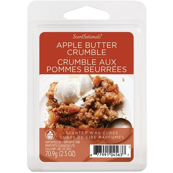 Cubes de cire parfumée ScentSationals - Crumble aux beurre de pomme 2,5 fois (70,9 g)