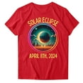 thumbnail image 3 of JURANMO Womens 2024 Total Solar Eclipse Souvenir T Shirt Novelty Graphic Tee Short Sleeve Crewneck Tops Lightning Deals Today Red XXXL, 3 of 5