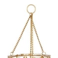 thumbnail image 4 of DecMode 35" Brown Metal Indoor Outdoor Leaf Windchime with Glass Beads and Cone Bells, 4 of 10