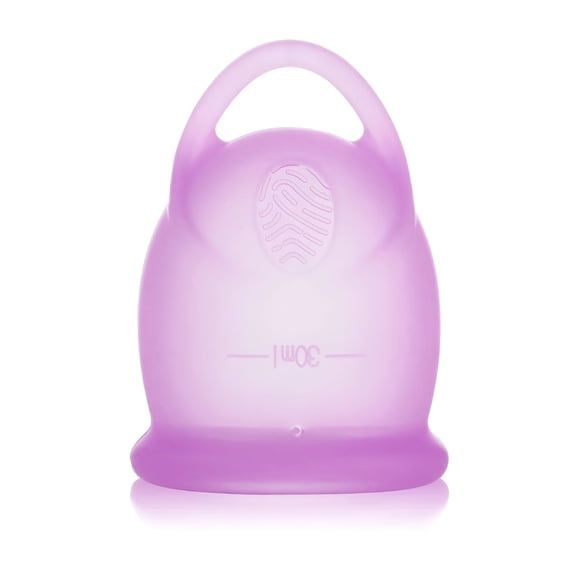 XIRQI Menstrual Cup with Pull Ring Ergonomic Design Flexible Leak-proof Easy Removal Tampon Pad Alternative Reusable Soft Silicone First Period Cup for Girls Women