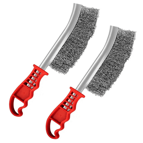 Stainless Steel Wire Brush, Metal Rust Removal, Decontamination and Polishing Multi-Functional Brush Silver