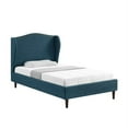 thumbnail image 4 of Posh Living RBD478-03NY-UE Adelyne Linen Platform Bed for Unisex, Navy - Twin XL Size, 4 of 20