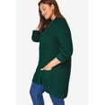 thumbnail image 3 of Woman Within Plus Size Button-Front Shaker Cardigan Sweater, 3 of 5