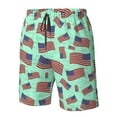 thumbnail image 4 of Logiee Usa Flag Print Mens Swim Trunks Quick Dry Board Shorts,Breathable Hawaii Beach Shorts Swimwear Bathing Suits-XX-Large, 4 of 6