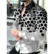 thumbnail image 1 of Camisa de hombre de moda de alta calidad , camisa con botones, camisa informal de diseñador con estampado de manga larga, camisa blanca con solapa para hombre, 1 of 6