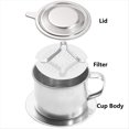 thumbnail image 4 of Coffee Filter Traditional Vietnamese Coffee Pot Coffee Brewing Tool Portable Pot Drip Pot Free Filter Paper Coffee Pot B,10 x Coffee filter,Silver, 4 of 9