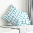 thumbnail image 3 of Blue Plaid Pillow Covers 24x24 Inch Decorative Throw Pillow Cover, Farmhouse Buffalo Check Stripes Modern Geometric Sofa Pillowcases Accent Cushion Case Home Decor Bedroom Living Room, 3 of 6