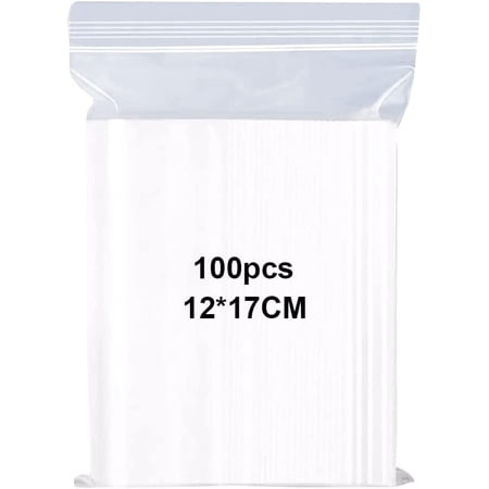 500Pièces Sachet Plastique Transparent Zip Reutilisable Sacs En