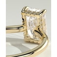 thumbnail image 4 of CAPRICARATS 2.00Ct Radiant Cut Moissanite Floating Low-Set Solitaire Engagement Ring – Hidden Halo Flush Design in 14K Yellow Gold for Women, 4 of 6