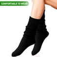 thumbnail image 3 of unbranded 1Par Calcetines De Para Mujer Y Acanalado Y Cómodo En Color Negro, 3 of 8