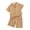 Khaki, variant on ITSAME Boys Outfit Sets, Cotton Lapel Short Sleeve Polo Top and Elastic Waist Shorts 2-Piece Summer Casual Fashion Sets Brown 2T