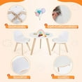 thumbnail image 5 of Kids Table and Chair Set, 3 PCS Wood Activity Play Table with Padded Seat & Wood Legs for Arts, Crafts, Reading, Preschool, Kindergarten, Playroom, Mid Century Modern Toddler Table and Chairs, 5 of 9