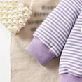 thumbnail image 6 of Weebloom Girl Outfit Halloween Set Striped Long Sleeve Pants Set With Embroidery Daily Wear Outdoor Activities Holiday Cute Girls Outfits Purple, 6 of 9