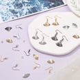 thumbnail image 4 of Kit de 90 piezas para hacer pendientes de abanico: incluye dijes de latón con forma de abanico, ganchos y anillas de acero inoxidable 304 para pendientes de boda., 4 of 5