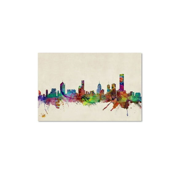 Trademark Fine Art "Melbourne, Australia" Canvas Art by Michael Tompsett