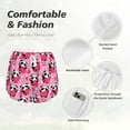 thumbnail image 4 of Yiaed Panda Heart Valentine Print Women's Running Shorts with Liner 3 Zipper Pockets Elastic Workout Athletic Gym Yoga Shorts-Medium, 4 of 7
