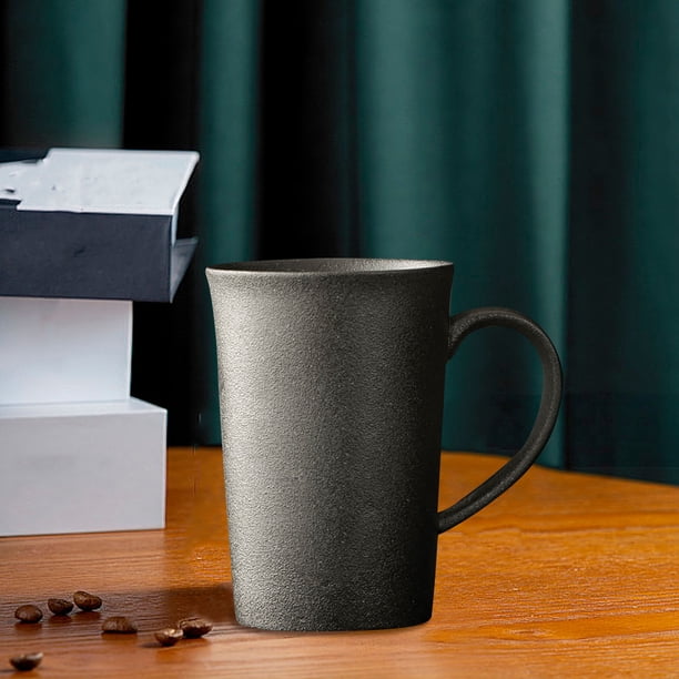 Taza de cerámica japonesa de 310 ml (10,5 oz) para café, ideal para uso doméstico (oro)