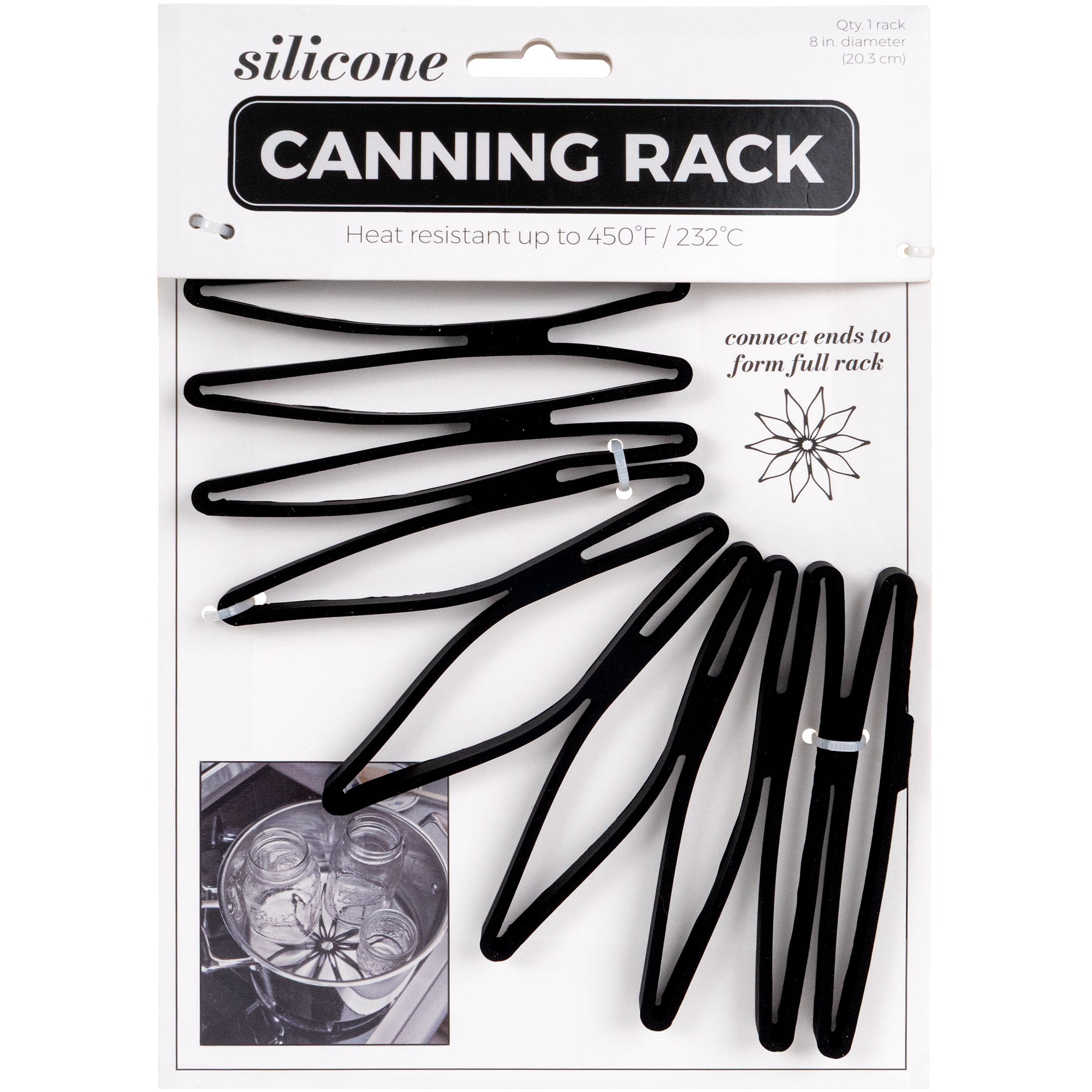 (8 pack) Silicone Canning Rack for Mason Jars, Stock Pot Insert for Water Bath, Canning Accessories and Supplies for Jam, Salsa and Pickles