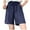 hwj# Dark Blue558, variant on Huowey Jean Shorts For Women Drawstring High Waisted Solid Color Straight Leg Lightweight Comfy Denim Shorts Casual Vintage Knee Length Loose Lightweight Short Trousers,Black,XXXL