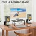 thumbnail image 2 of Desktop Speaker Stands, 1 Pair, Studio Monitor Riser with Vibration Dampening Pad and 5 Tilt Design Improve, 2 of 5