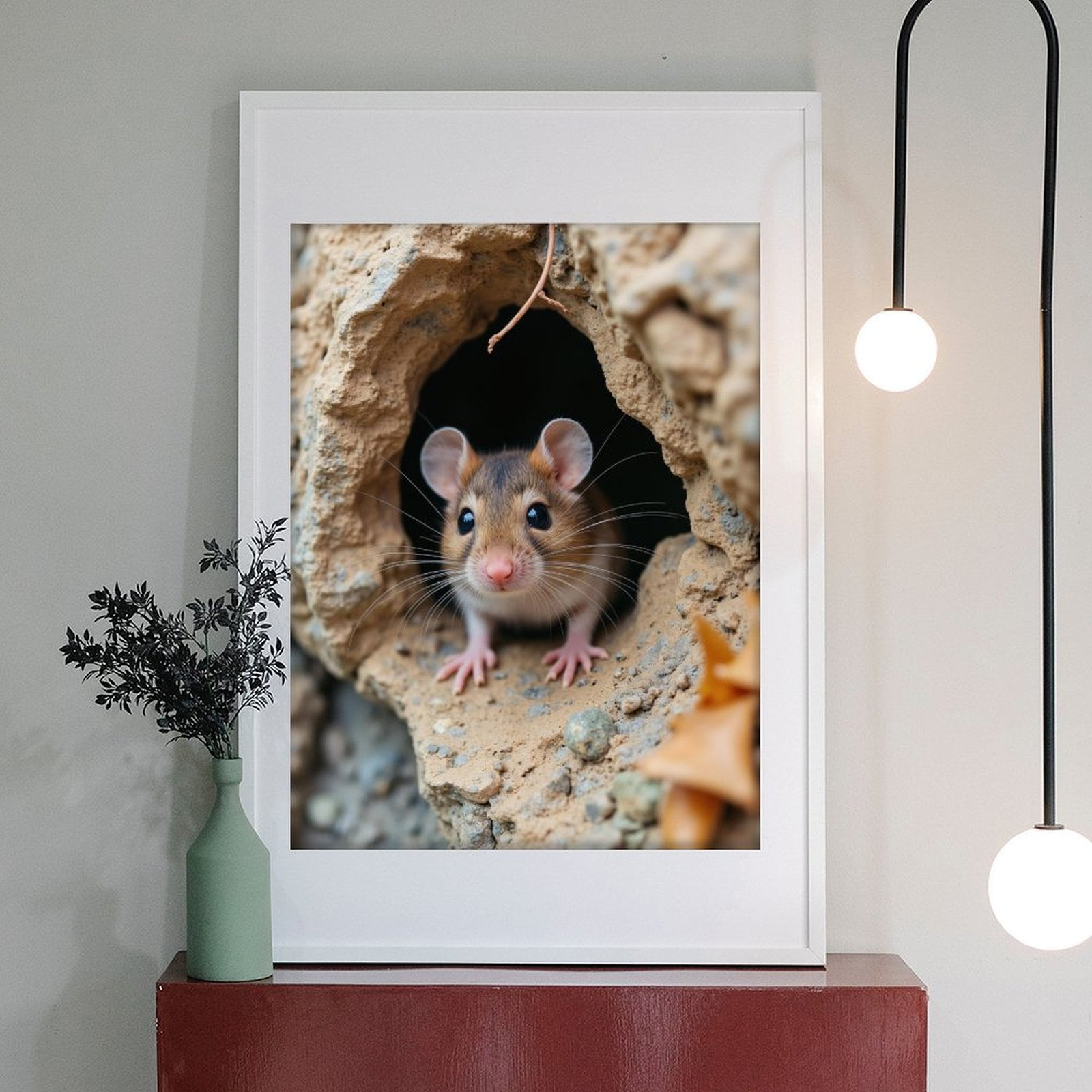 Diamond Art Kits for Adults - 5d Mouse In Earthy Hole Peeking Out Diamond Painting for Adults, Diamond Art for Adults Beginners, Diamond Painting Kits for Adults for Home Wall Decor