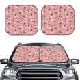 thumbnail image 2 of Haiem Rose Flowers Car Windshield Sun Shade (2 Pieces) Foldable Windshield Sun Shade Car Accessories for Truck SUV Pickup-Large, 2 of 7