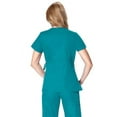 thumbnail image 2 of koi classics women's katelyn wrap solid scrub top, 2 of 3
