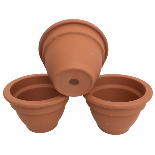 3 Bell Shape Clay Pots 5 X 3 25 Great For Plants And Crafts Walmart Com Walmart Com