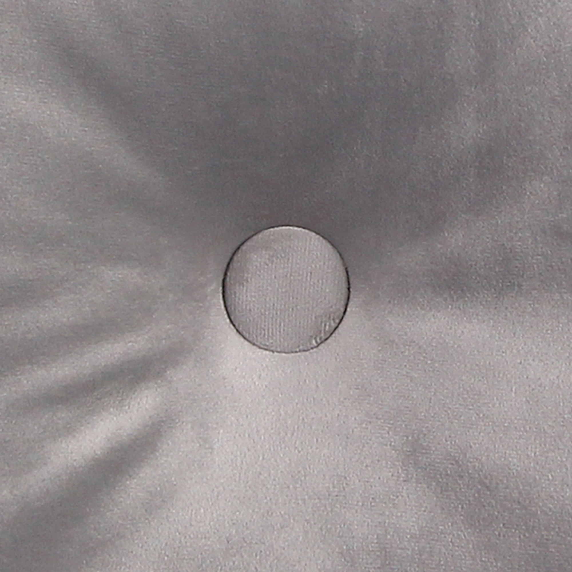 Jordan Manufacturing 16" x 16" Light Gray Solid Square Tufted Decorative Throw Pillow with Fabric Button