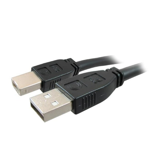 Comprehensive USB2-AB-50PROAP Pro AV-IT Active Plenum USB A Mâle à B Câble Mâle 50 ft.