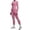 Pink, variant on Uobin Womens Workout Sets 2 Piece Seamless Yoga Jacket Slim Fit Outfits Long Sleeve Zipper with Thumb Holes High Waist Leggings Lifting Gym