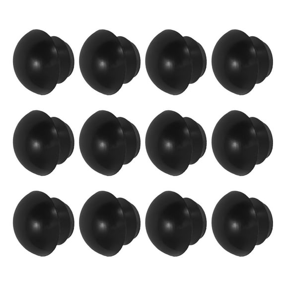 12 Pcs Filled Jack Horizontal Jack Jack Plug 1.30X1.30X1.20CM Black