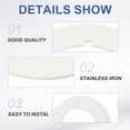 thumbnail image 3 of Uxcell Plaques de Bouton de Porte, 4 Pcs Couvercle de Plaque Ronde pour Pêne Dormant Blanc, 3 of 6