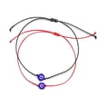 thumbnail image 2 of opvise 1 Pair Couple Bracelets Creative Shape Wear Resistant Wax Line Handmade Couple Braided Evil Eyes Bracelets for Party, 2 of 8