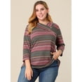 thumbnail image 4 of BluDe Punto De Rayas Boho Cuello Vuelto TalGrande Top PaMujer Rojo XL Agnes Orinda, 4 of 6
