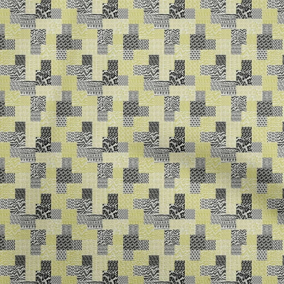 oneOone Silk Tabby Olive Green Fabric Mix Ikat Craft Projects Decor Fabric Printed By The Yard 42 Inch Wide