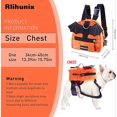 thumbnail image 3 of UBIUOPet - Correa para mochila, mochila para senderismo, mochila para cachorros, mochila ajustable, mini chaleco para mascotas, para viajes al aire libre, acampada, mochila naranja, 3 of 5