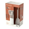 thumbnail image 6 of Beautiful 6-Piece Silicone Tool Set with Ceramic Crock, Porcini Taupe by Drew Barrymore, 6 of 14