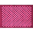 thumbnail image 1 of Ahgly Company Indoor Rectangle Checkered Pink Modern Area Rugs, 5' x 7', 1 of 4
